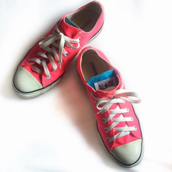 Neon Pink Double Up Converse - Picture 2 of 5